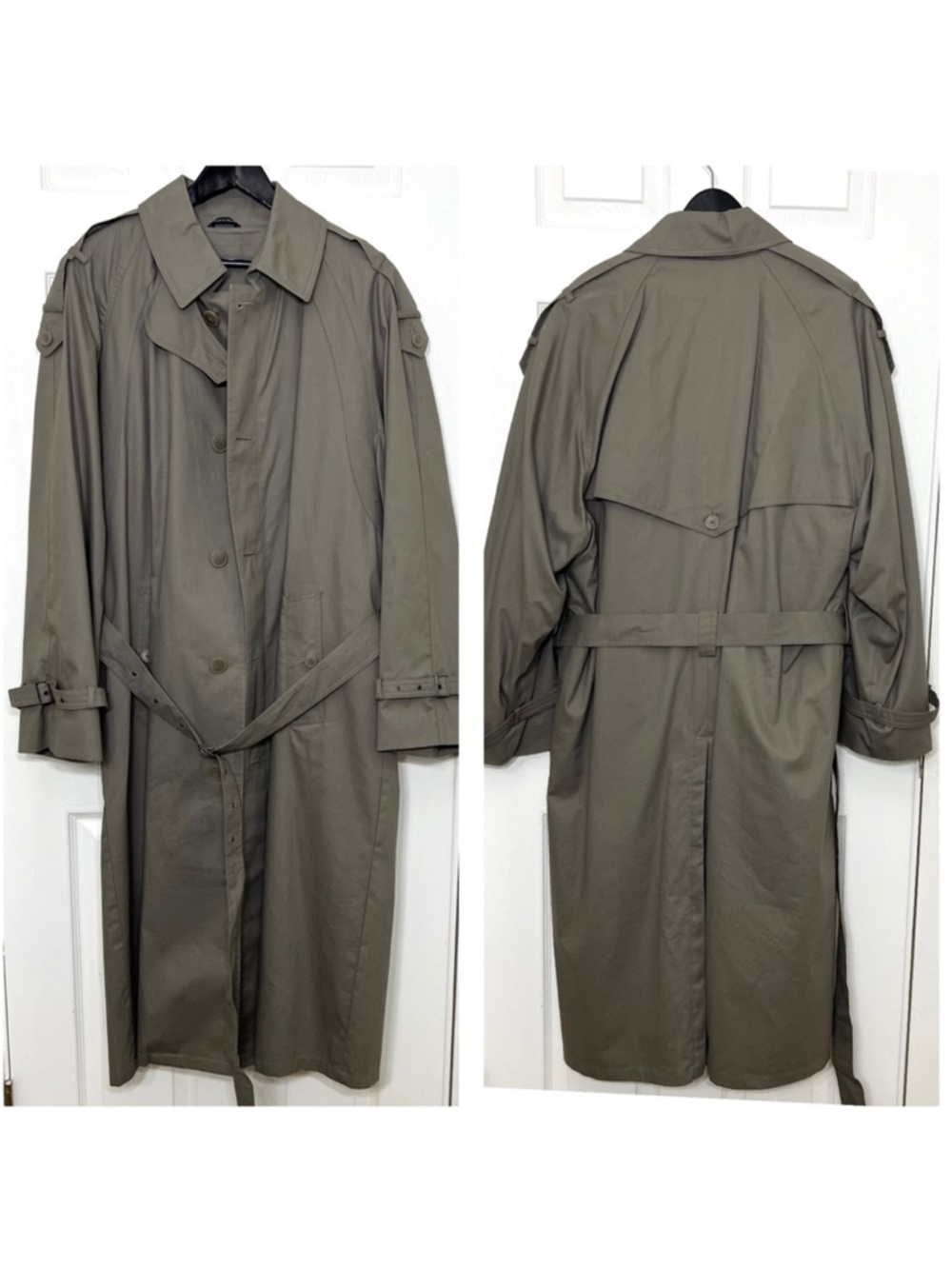 Vintage Men’s Oleg Cassini Trench Coat Size 44